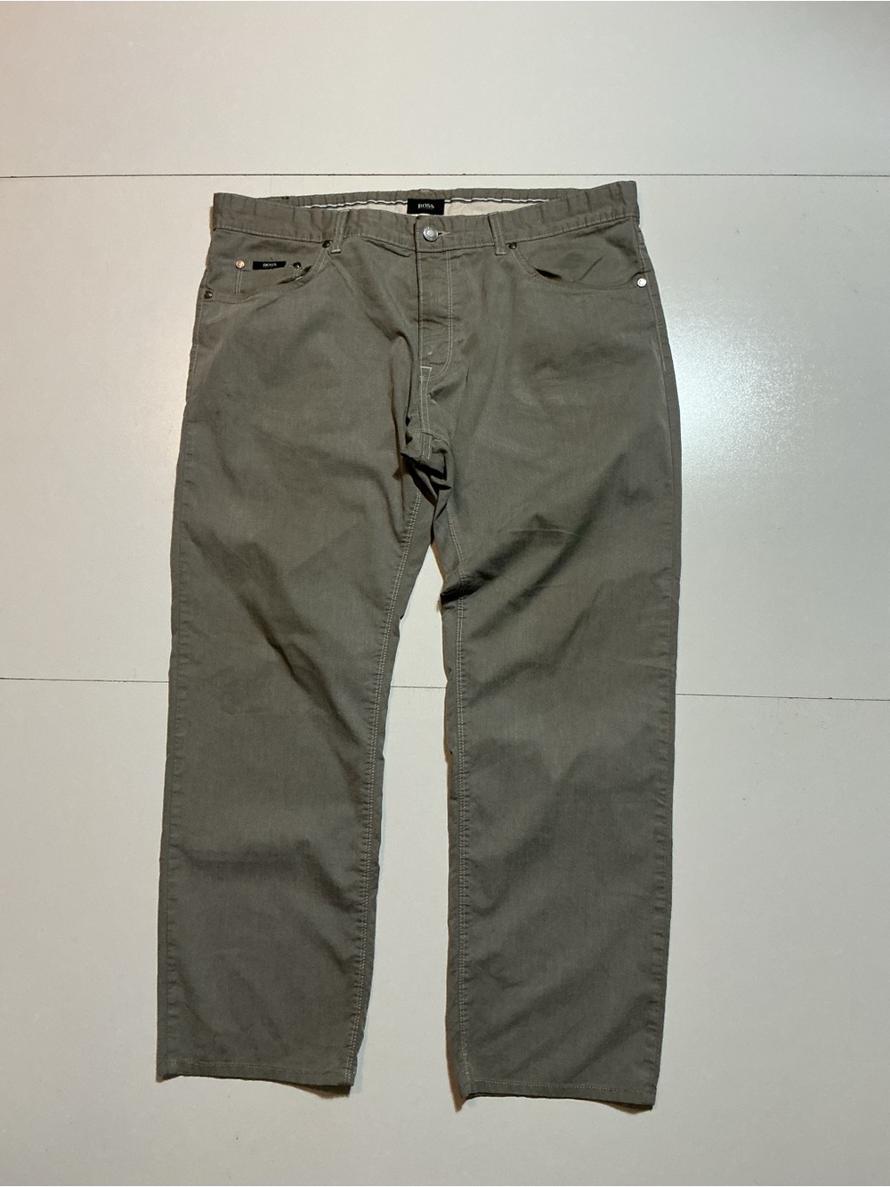 Hugo Boss Maine Regular Fit Finest Italian Fabric Stretch Gray Classic Pants